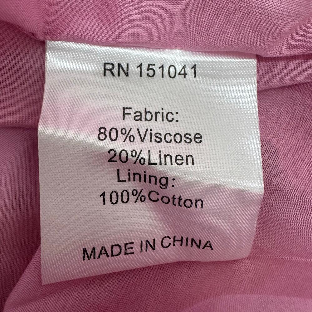NWT Few Moda ANAYA Ziggy Linen Blend Dress size 4 Pink Beach Tropical Resortwear - Picture 12 of 13